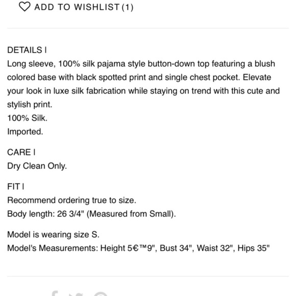 Rails Rebel blush spotted silk print button down - Picture 8 of 8